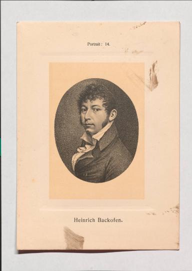 Heinrich Backofen aus Adolph Goldbergs Porträt-Sammlung hervorragender Flöten-Virtuosen, Dilettanten und Komponisten