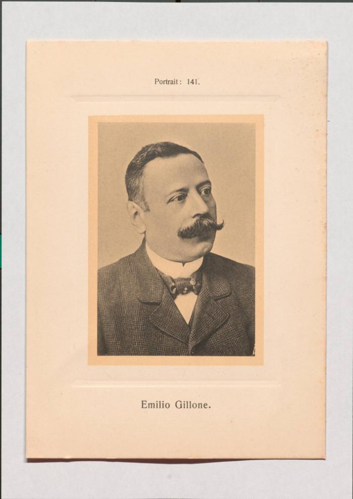 Emilio Gillone aus Adolph Goldbergs Porträt-Sammlung hervorragender Flöten-Virtuosen, Dilettanten und Komponisten