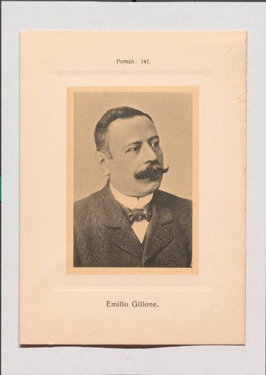 Emilio Gillone aus Adolph Goldbergs Porträt-Sammlung hervorragender Flöten-Virtuosen, Dilettanten und Komponisten