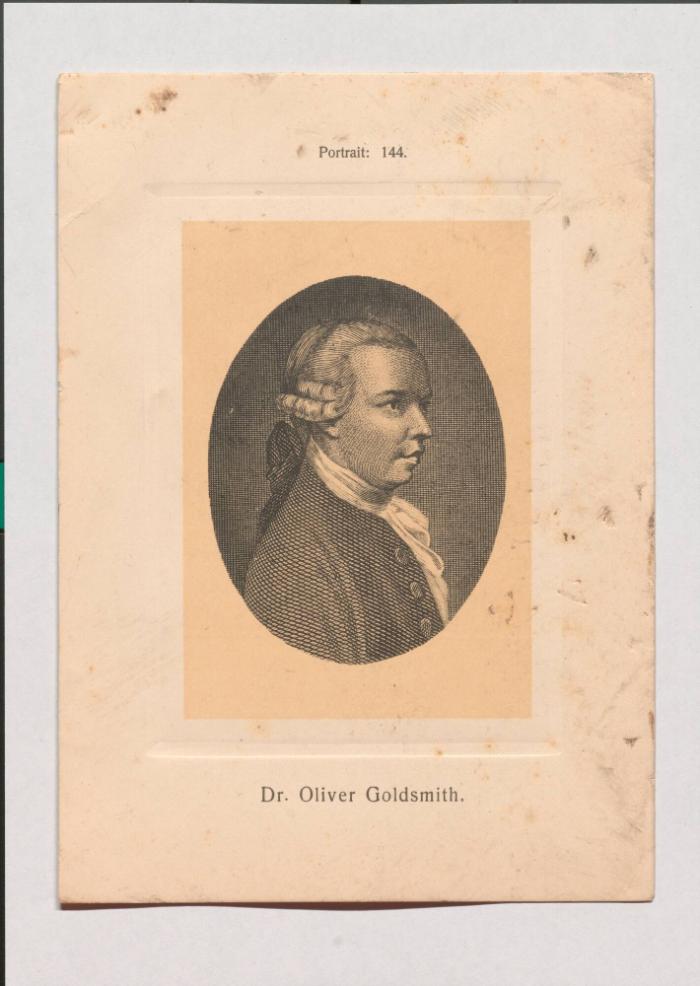 Dr. Oliver Goldsmith aus Adolph Goldbergs Porträt-Sammlung hervorragender Flöten-Virtuosen, Dilettanten und Komponisten