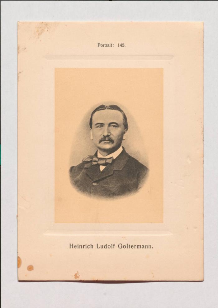 Heinrich Ludolf Goltermann aus Adolph Goldbergs Porträt-Sammlung hervorragender Flöten-Virtuosen, Dilettanten und Komponisten