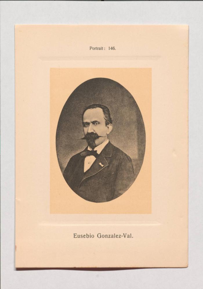 Eusebio Gonzalez-Val aus Adolph Goldbergs Porträt-Sammlung hervorragender Flöten-Virtuosen, Dilettanten und Komponisten