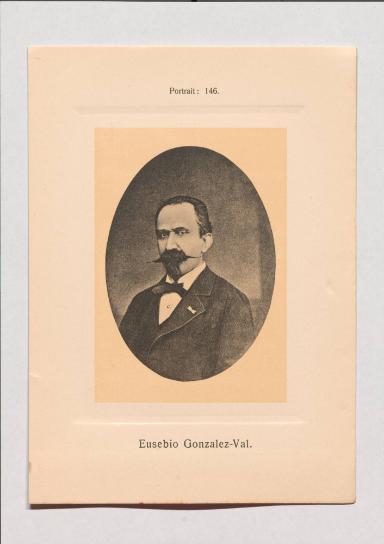Eusebio Gonzalez-Val aus Adolph Goldbergs Porträt-Sammlung hervorragender Flöten-Virtuosen, Dilettanten und Komponisten