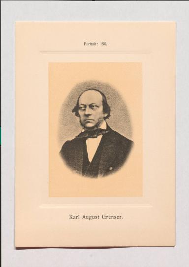 Karl August Grenser aus Adolph Goldbergs Porträt-Sammlung hervorragender Flöten-Virtuosen, Dilettanten und Komponisten