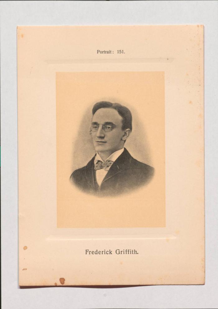 Frederick Griffith aus Adolph Goldbergs Porträt-Sammlung hervorragender Flöten-Virtuosen, Dilettanten und Komponisten
