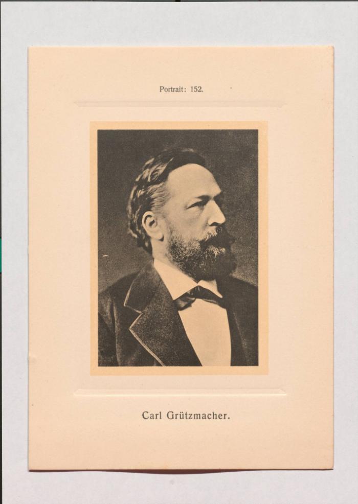 Carl Grützmacher aus Adolph Goldbergs Porträt-Sammlung hervorragender Flöten-Virtuosen, Dilettanten und Komponisten