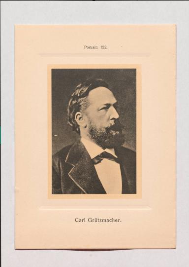 Carl Grützmacher aus Adolph Goldbergs Porträt-Sammlung hervorragender Flöten-Virtuosen, Dilettanten und Komponisten