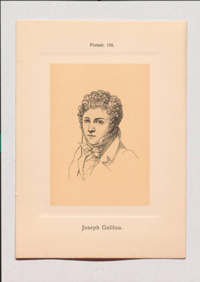 Joseph Guillou aus Adolph Goldbergs Porträt-Sammlung hervorragender Flöten-Virtuosen, Dilettanten und Komponisten