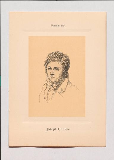 Joseph Guillou aus Adolph Goldbergs Porträt-Sammlung hervorragender Flöten-Virtuosen, Dilettanten und Komponisten