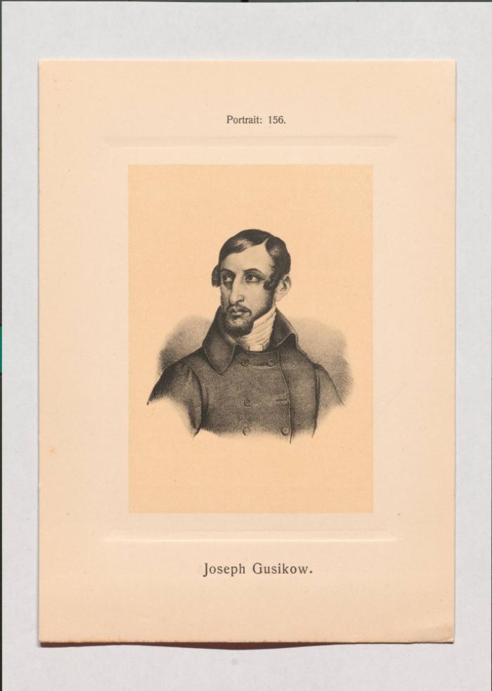 Joseph Gusikow aus Adolph Goldbergs Porträt-Sammlung hervorragender Flöten-Virtuosen, Dilettanten und Komponisten