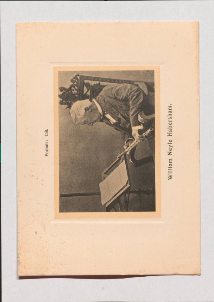 William Neyle Habersham aus Adolph Goldbergs Porträt-Sammlung hervorragender Flöten-Virtuosen, Dilettanten und Komponisten