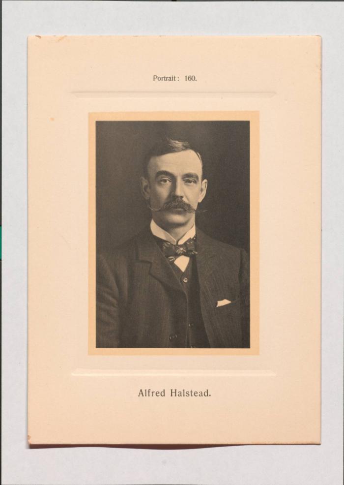 Alfred Halstead aus Adolph Goldbergs Porträt-Sammlung hervorragender Flöten-Virtuosen, Dilettanten und Komponisten