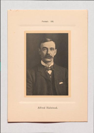 Alfred Halstead aus Adolph Goldbergs Porträt-Sammlung hervorragender Flöten-Virtuosen, Dilettanten und Komponisten