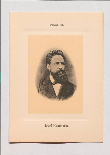 Josef Hammerla aus Adolph Goldbergs Porträt-Sammlung hervorragender Flöten-Virtuosen, Dilettanten und Komponisten