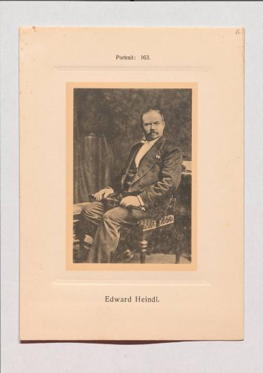 Edward Heindl aus Adolph Goldbergs Porträt-Sammlung hervorragender Flöten-Virtuosen, Dilettanten und Komponisten