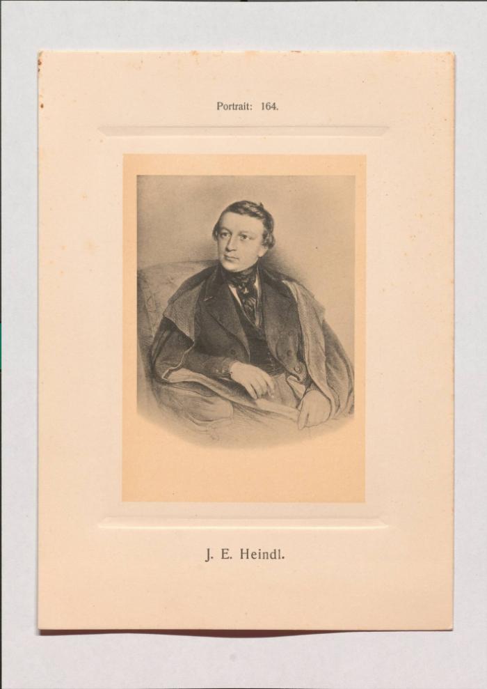 J. E. Heindl aus Adolph Goldbergs Porträt-Sammlung hervorragender Flöten-Virtuosen, Dilettanten und Komponisten