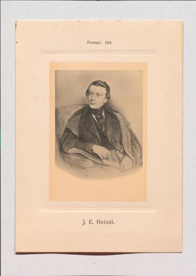 J. E. Heindl aus Adolph Goldbergs Porträt-Sammlung hervorragender Flöten-Virtuosen, Dilettanten und Komponisten