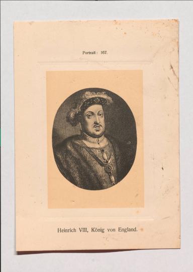 Heinrich VIII, König von England aus Adolph Goldbergs Porträt-Sammlung hervorragender Flöten-Virtuosen, Dilettanten und Komponisten