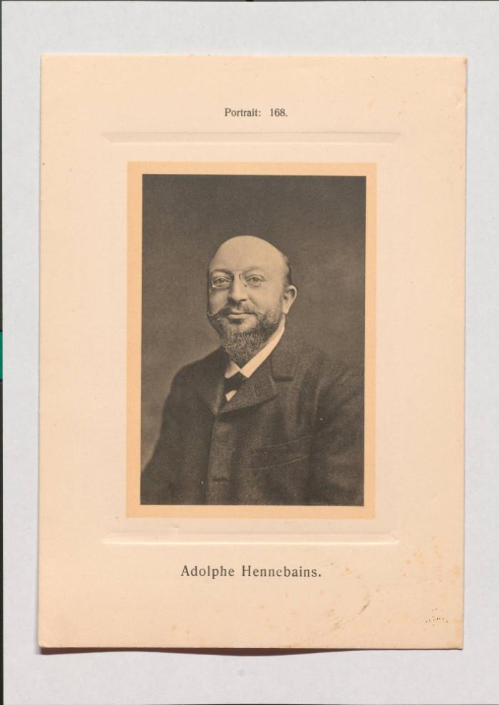 Adolphe Hennebains aus Adolph Goldbergs Porträt-Sammlung hervorragender Flöten-Virtuosen, Dilettanten und Komponisten