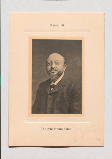 Adolphe Hennebains aus Adolph Goldbergs Porträt-Sammlung hervorragender Flöten-Virtuosen, Dilettanten und Komponisten