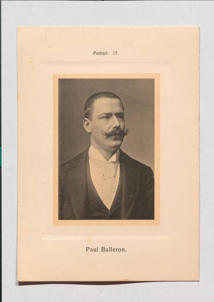Paul Balleron aus Adolph Goldbergs Porträt-Sammlung hervorragender Flöten-Virtuosen, Dilettanten und Komponisten
