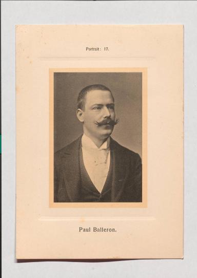Paul Balleron aus Adolph Goldbergs Porträt-Sammlung hervorragender Flöten-Virtuosen, Dilettanten und Komponisten
