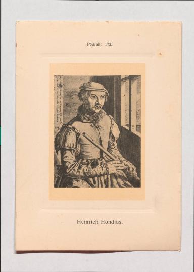 Heinrich Hondius aus Adolph Goldbergs Porträt-Sammlung hervorragender Flöten-Virtuosen, Dilettanten und Komponisten