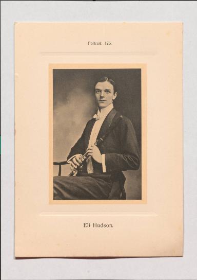 Eli Hudson aus Adolph Goldbergs Porträt-Sammlung hervorragender Flöten-Virtuosen, Dilettanten und Komponisten
