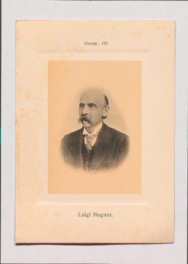 Luigi Hugues aus Adolph Goldbergs Porträt-Sammlung hervorragender Flöten-Virtuosen, Dilettanten und Komponisten