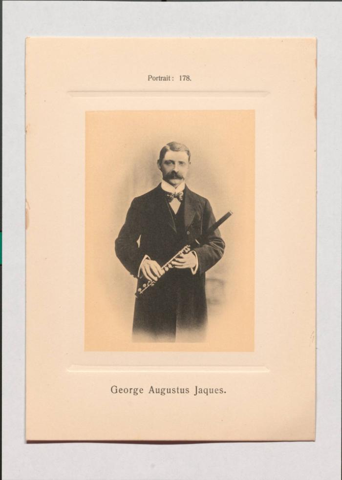 George Augustus Jaques aus Adolph Goldbergs Porträt-Sammlung hervorragender Flöten-Virtuosen, Dilettanten und Komponisten