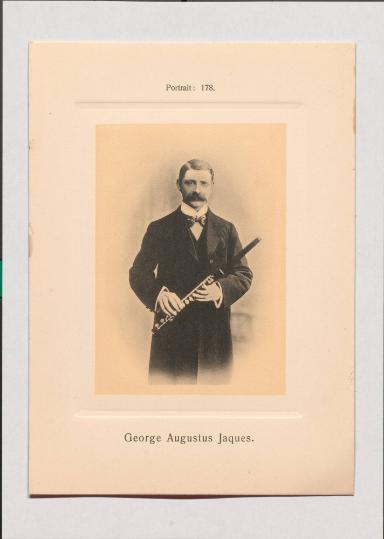 George Augustus Jaques aus Adolph Goldbergs Porträt-Sammlung hervorragender Flöten-Virtuosen, Dilettanten und Komponisten