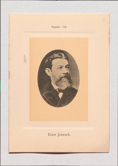 Ernst Jenzsch aus Adolph Goldbergs Porträt-Sammlung hervorragender Flöten-Virtuosen, Dilettanten und Komponisten