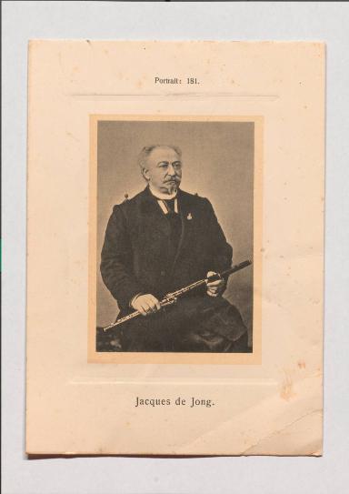 Jaques de Jong aus Adolph Goldbergs Porträt-Sammlung hervorragender Flöten-Virtuosen, Dilettanten und Komponisten