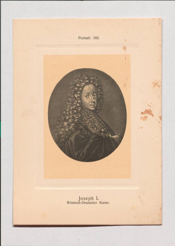 Joseph I aus Adolph Goldbergs Porträt-Sammlung hervorragender Flöten-Virtuosen, Dilettanten und Komponisten