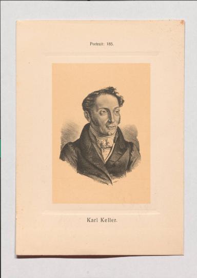 Karl Keller aus Adolph Goldbergs Porträt-Sammlung hervorragender Flöten-Virtuosen, Dilettanten und Komponisten