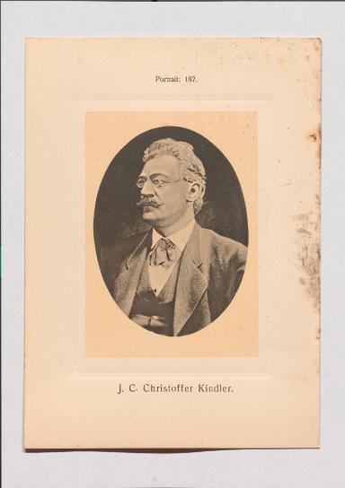 J. C. Christoffer Kindler aus Adolph Goldbergs Porträt-Sammlung hervorragender Flöten-Virtuosen, Dilettanten und Komponisten