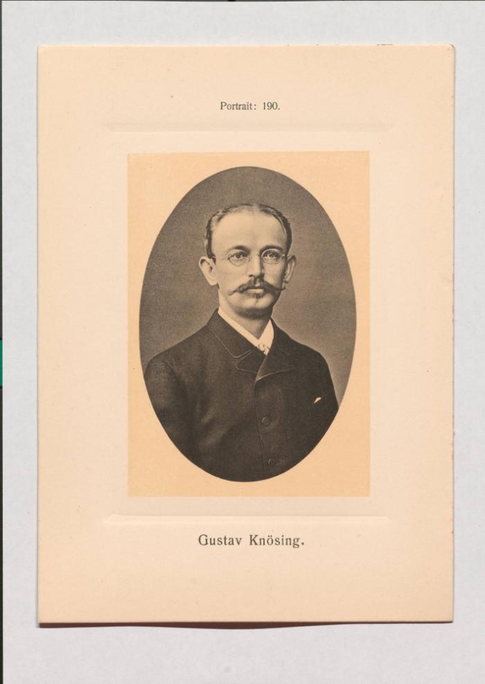 Gustav Knösing aus Adolph Goldbergs Porträt-Sammlung hervorragender Flöten-Virtuosen, Dilettanten und Komponisten