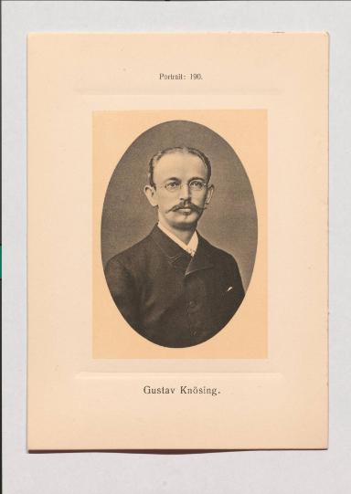 Gustav Knösing aus Adolph Goldbergs Porträt-Sammlung hervorragender Flöten-Virtuosen, Dilettanten und Komponisten