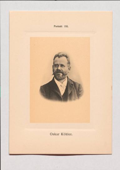 Oskar Köhler aus Adolph Goldbergs Porträt-Sammlung hervorragender Flöten-Virtuosen, Dilettanten und Komponisten