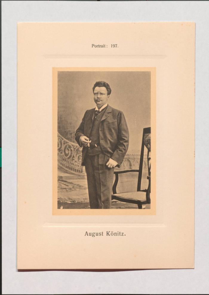 August Könitz aus Adolph Goldbergs Porträt-Sammlung hervorragender Flöten-Virtuosen, Dilettanten und Komponisten