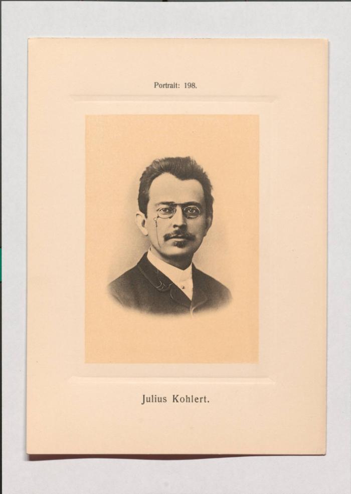 Julius Kohlert aus Adolph Goldbergs Porträt-Sammlung hervorragender Flöten-Virtuosen, Dilettanten und Komponisten