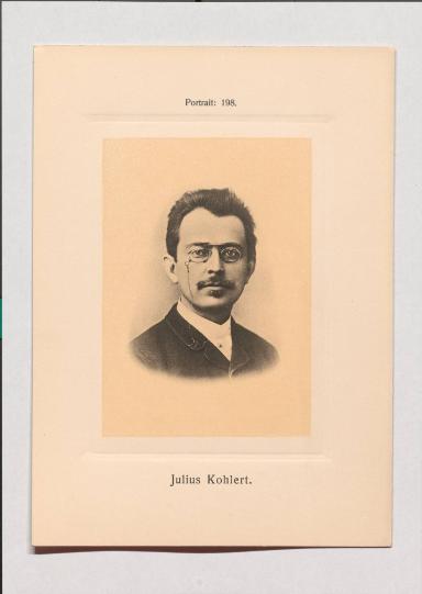 Julius Kohlert aus Adolph Goldbergs Porträt-Sammlung hervorragender Flöten-Virtuosen, Dilettanten und Komponisten