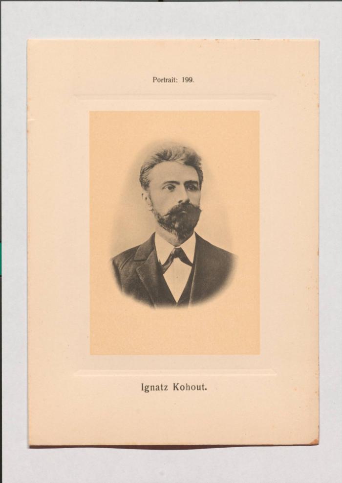 Ignatz Kohout aus Adolph Goldbergs Porträt-Sammlung hervorragender Flöten-Virtuosen, Dilettanten und Komponisten