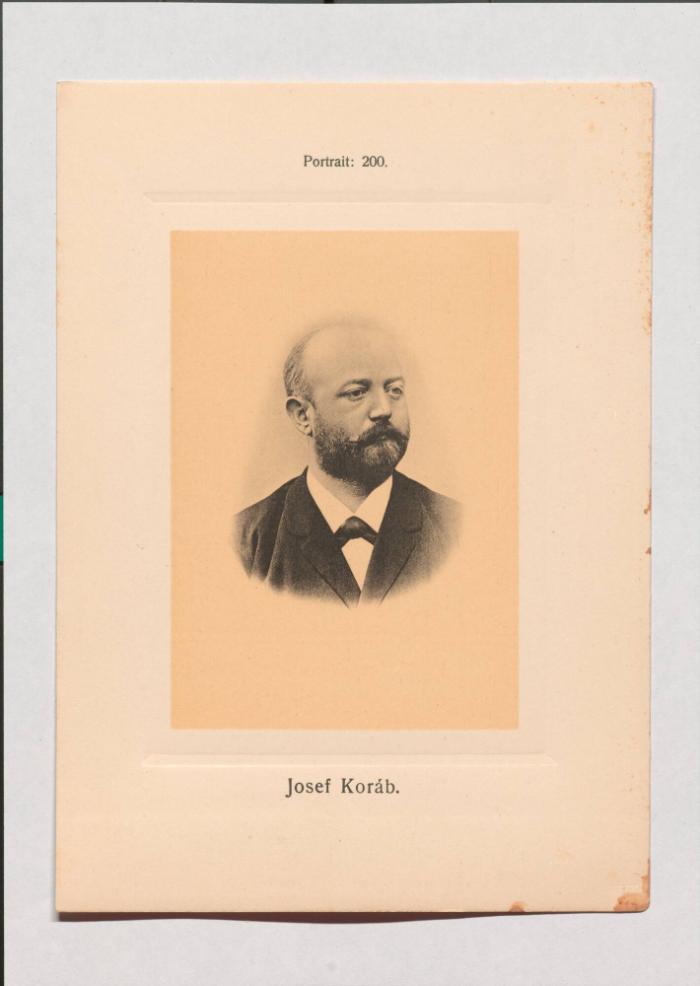 Josef Koráb aus Adolph Goldbergs Porträt-Sammlung hervorragender Flöten-Virtuosen, Dilettanten und Komponisten