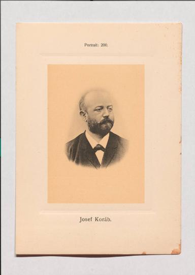 Josef Koráb aus Adolph Goldbergs Porträt-Sammlung hervorragender Flöten-Virtuosen, Dilettanten und Komponisten