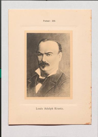 Louis Adolph Krantz aus Adolph Goldbergs Porträt-Sammlung hervorragender Flöten-Virtuosen, Dilettanten und Komponisten