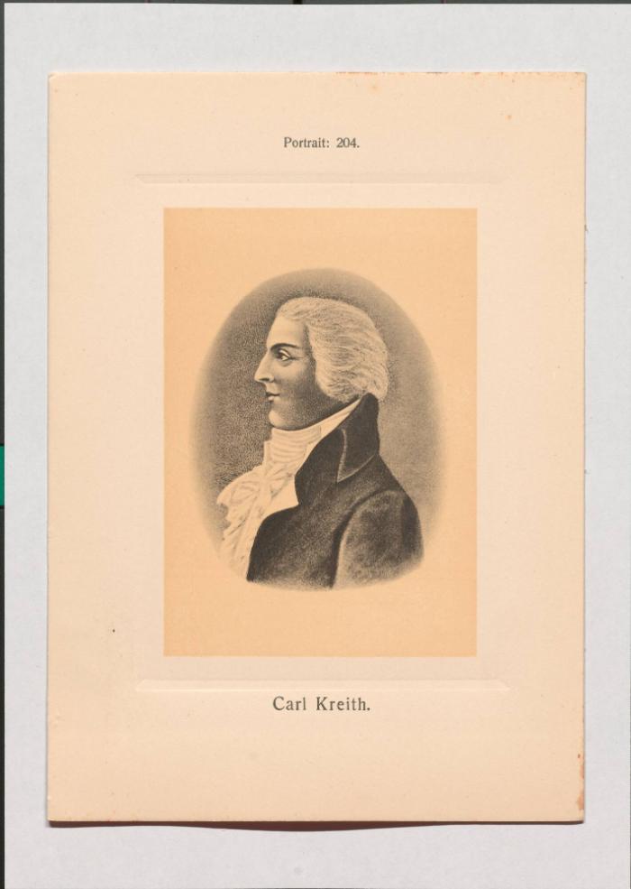 Carl Kreith aus Adolph Goldbergs Porträt-Sammlung hervorragender Flöten-Virtuosen, Dilettanten und Komponisten