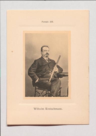 Wilhelm Kretschmann aus Adolph Goldbergs Porträt-Sammlung hervorragender Flöten-Virtuosen, Dilettanten und Komponisten