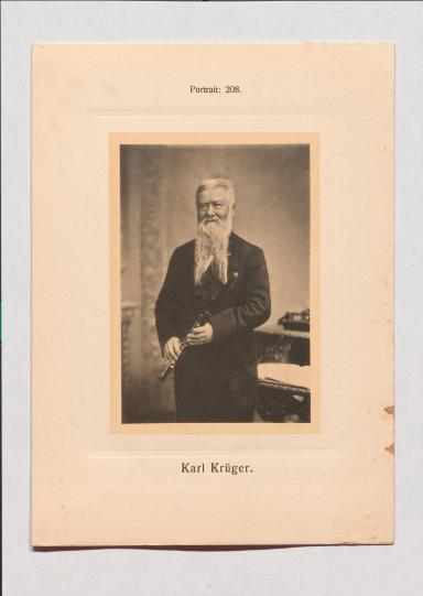 Karl Krüger aus Adolph Goldbergs Porträt-Sammlung hervorragender Flöten-Virtuosen, Dilettanten und Komponisten