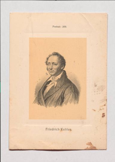 Friedrich Kuhlau aus Adolph Goldbergs Porträt-Sammlung hervorragender Flöten-Virtuosen, Dilettanten und Komponisten